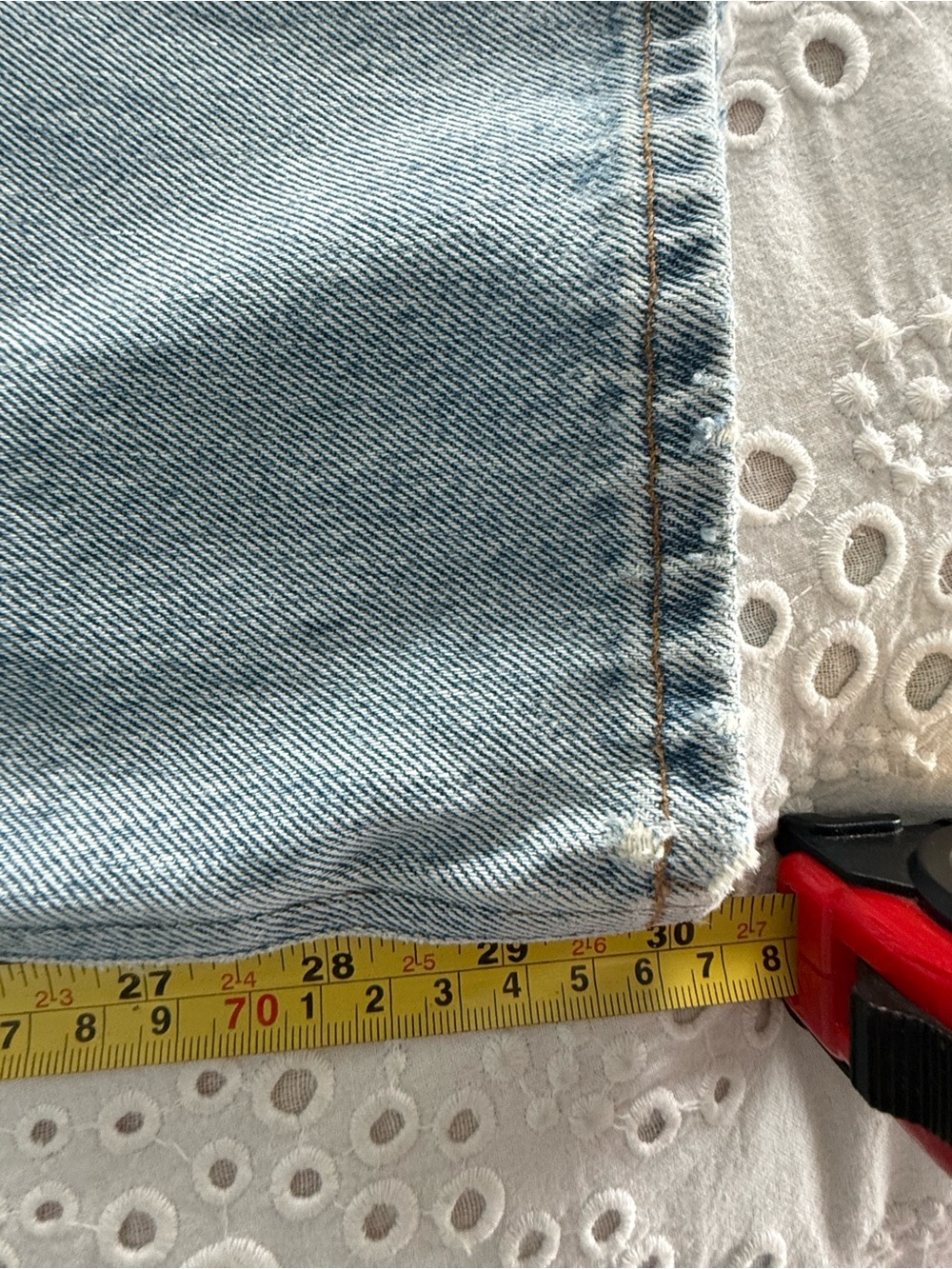 AGOLDE Wide Leg Light Wash Button Fly Jeans NEW Sample Size 27 - Picture 8 of 8